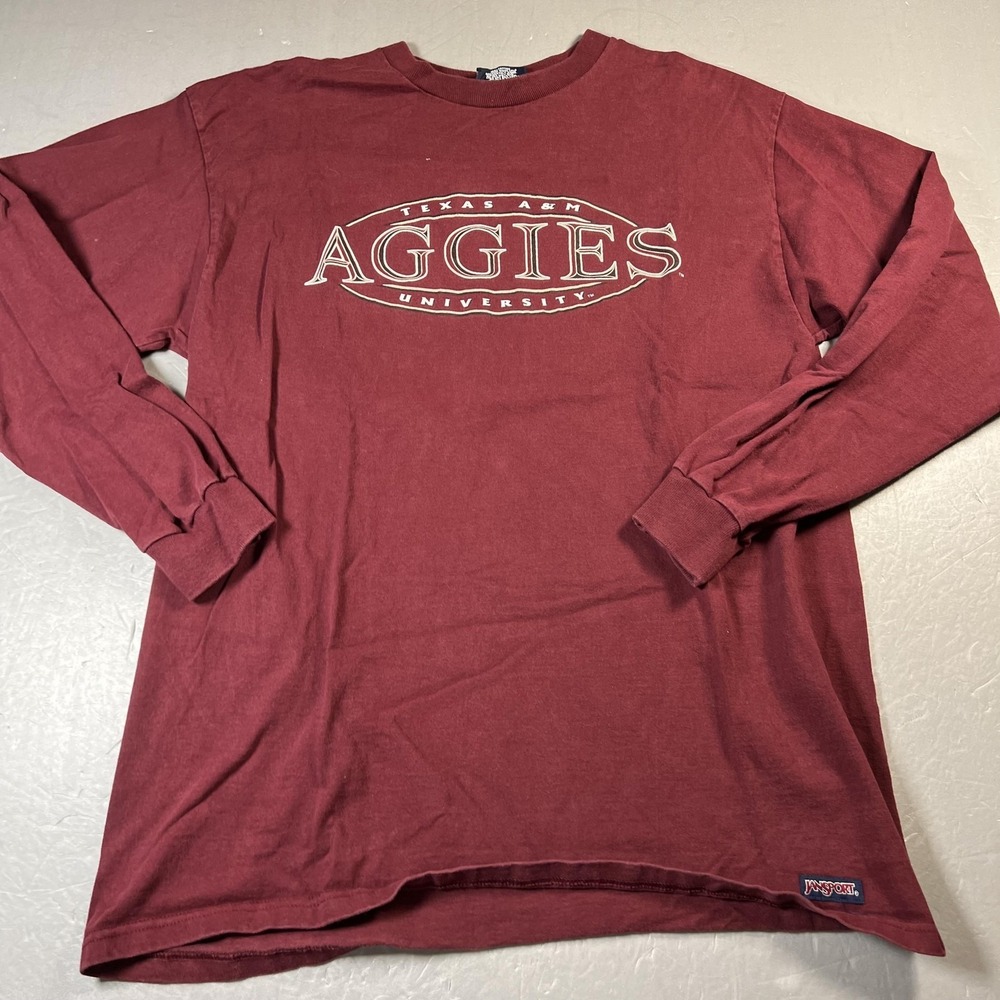 Texas A&M Aggies Shirt Mens Large Maroon Long‎ Sleeve College Football Top